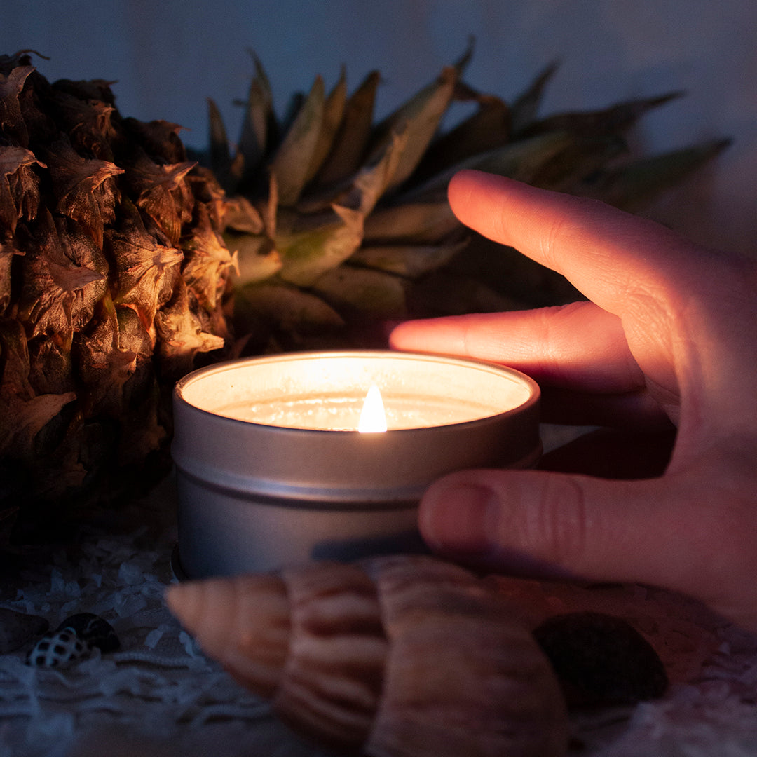 Sensual Edible Candle 4oz (Passionate Pina Colada) – Skinny Dip Candle